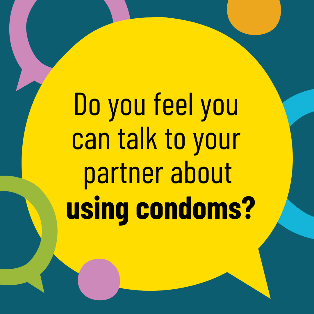 Picture of talking to your partner about condoms question