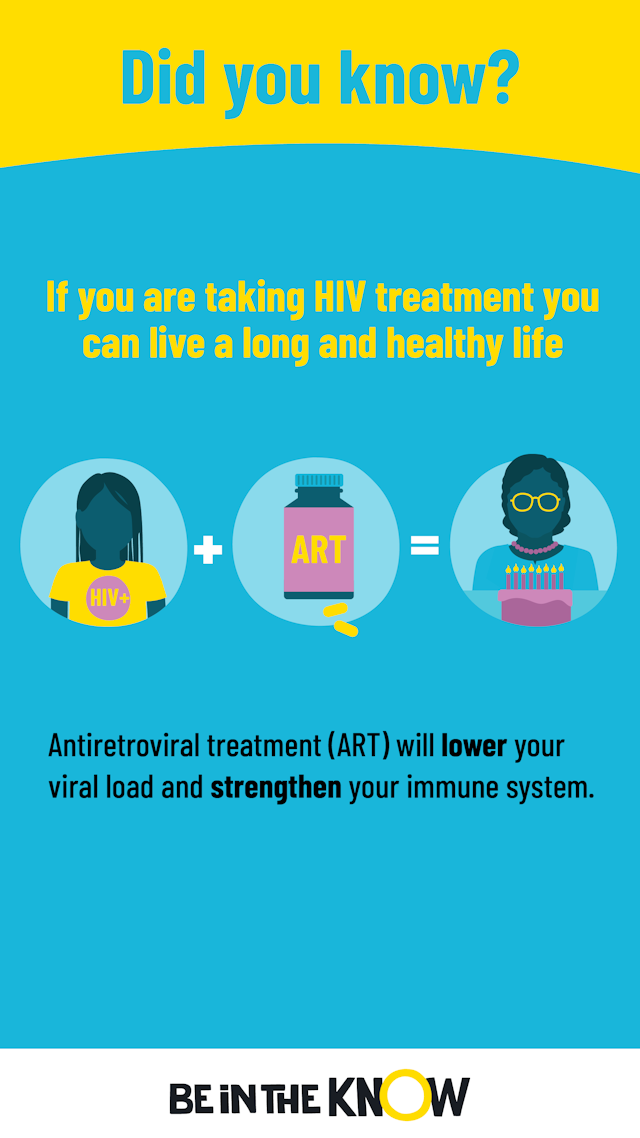 If you're taking HIV treatment you can live a long healthy life