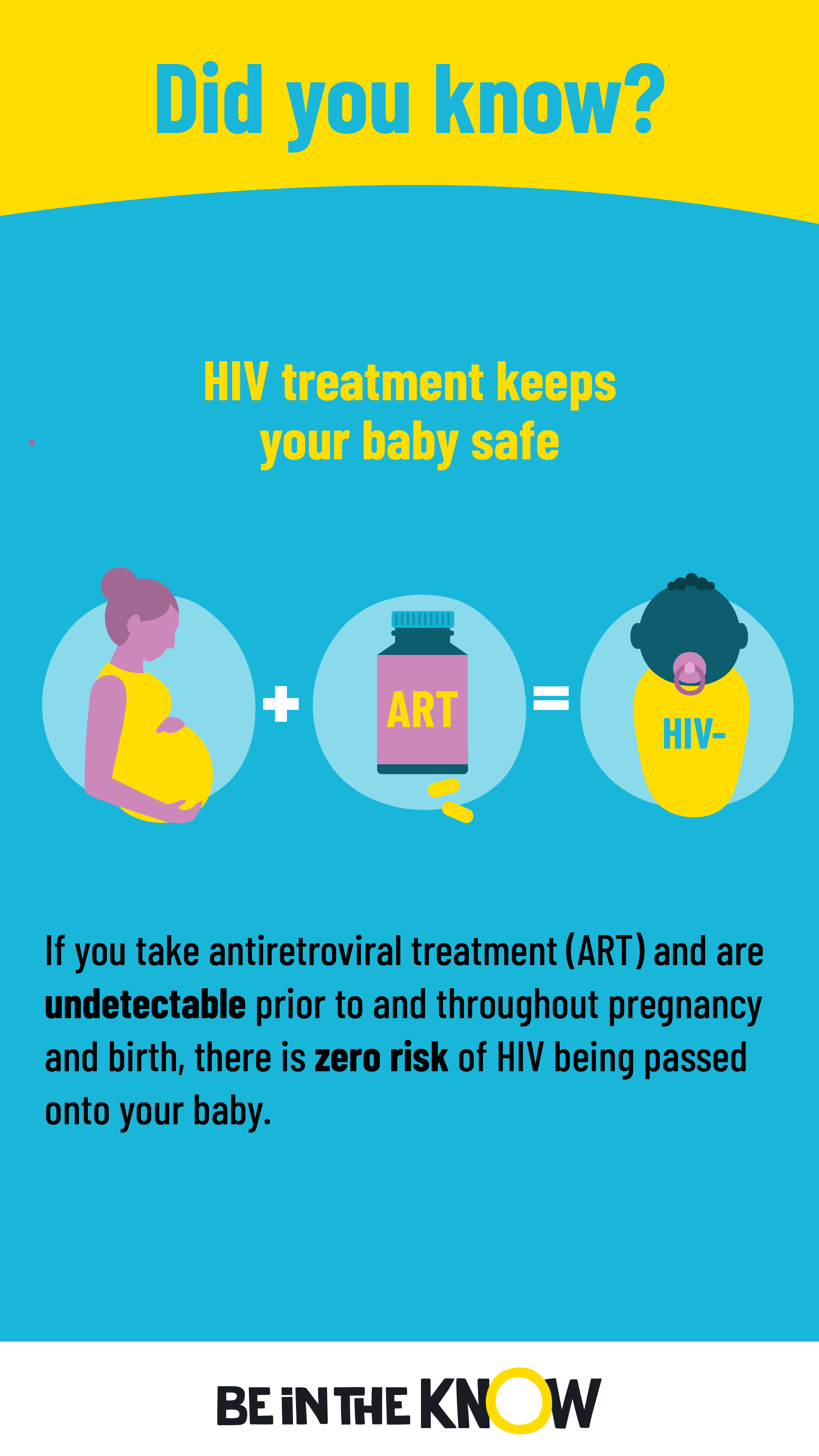 HIV treatment keeps your baby safe