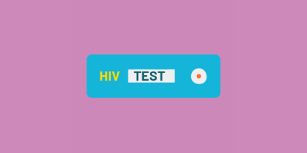 Blue HIV testing kit