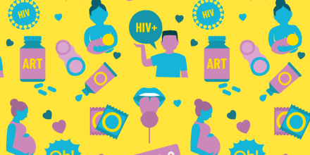 Collection of icons representing living with HIV