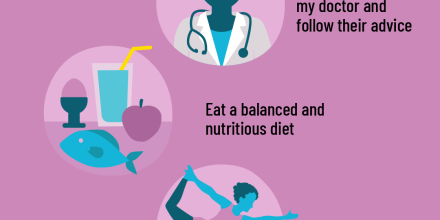 Picture of how to stay healthy infographic