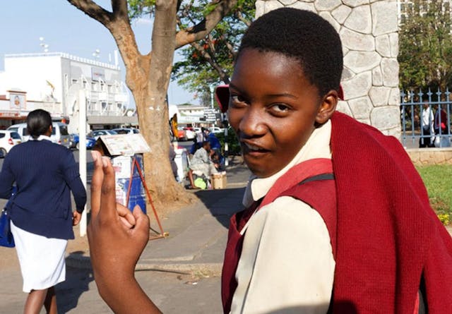School girl in Zimbabwe